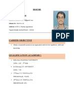 Simple Fresher Resume Format
