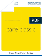 Care Classic (Health Insurance Product) Policy Terms & Conditions