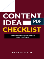 CONTENT IDEA CHECKLIST