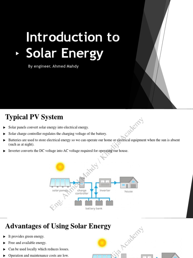 Solar Energy Basics and PV Systems | PDF | Photovoltaic System ...