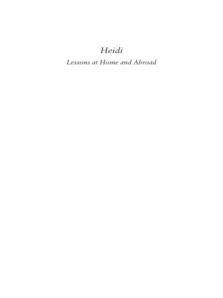 Heidi Text | PDF