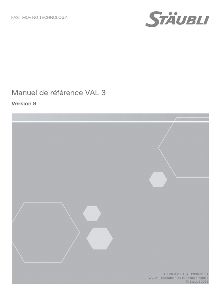 Manuel de programmation VAL 3 | PDF | Ingénierie informatique ...