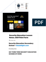 Security Education Lesson Notes JSS1Third Term