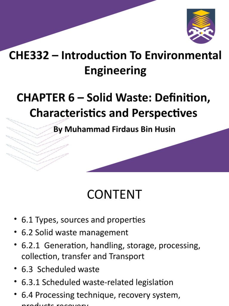 Chapter 6 bySirFirdaus | PDF | Waste | Municipal Solid Waste