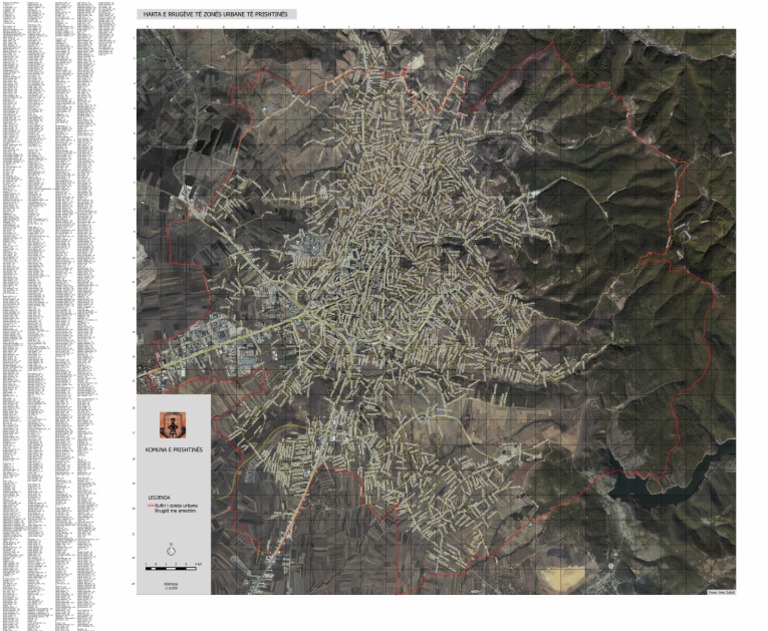 Harta e Rrugeve Te Zones Urbane Te Prishtines | PDF