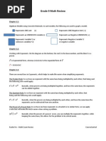 Grade 9 Math Review Chapter Three