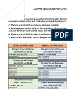 Jadwal Sosialisasi Rekon Persediaan TW 1