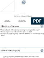 Fiscal Policy Lecture - PGP 26