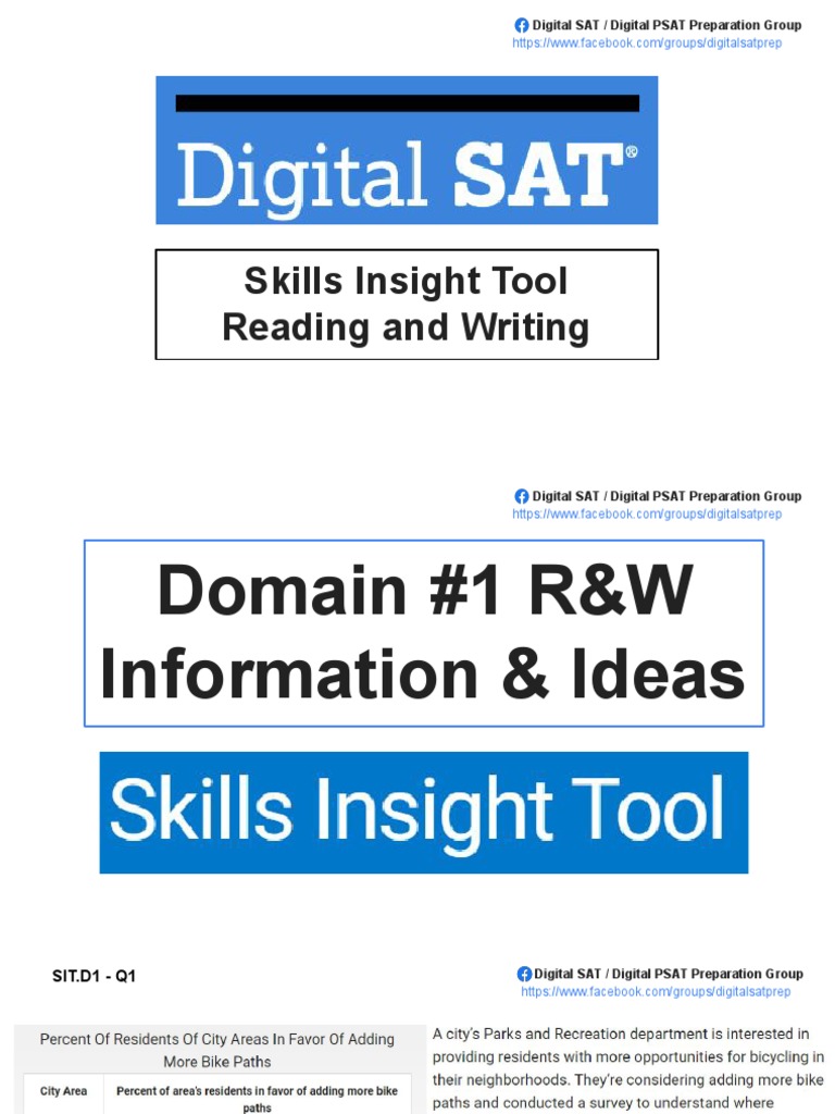 Digital SAT Skills Insight Tool - R&W | PDF