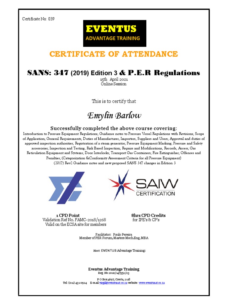 Sans 347 and Per 2021 | PDF