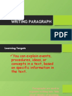 Meeting 5 - Wrting Paragraph