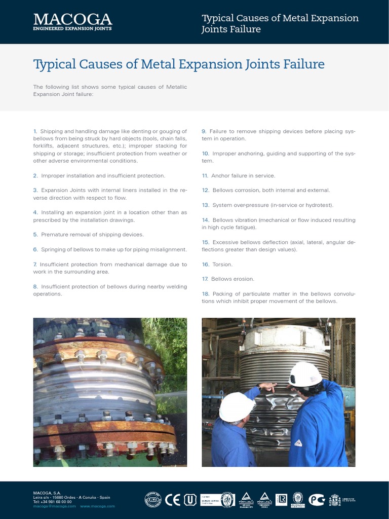 Typical Causes Metal Expansion Joints Failure PDF