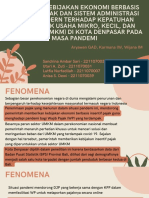 Kelompok 3 Metolit - Pengaruh Kebijakan Ekonomi Berbasis Insentif Pajak Dan Sistem Administrasi