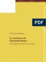 La Cortesía en La Península Ibérica Dialectología Del Sprachbund Suroccidental (Víctor Lara Bermejo)
