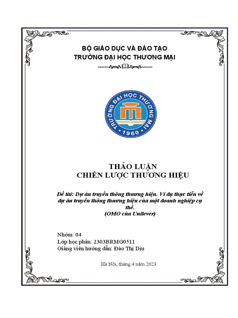 Bài thảo luận nhóm 4 CLTH.final | PDF