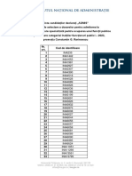 LISTA Candidati Declarati ADMIS Selectarea Dosarelor Concurs PIFP2023