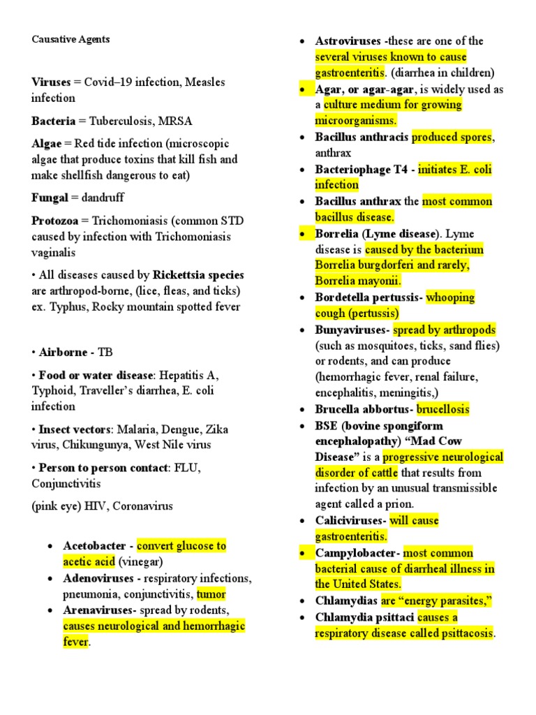 Causative Agents | PDF | Infection | Pathogen