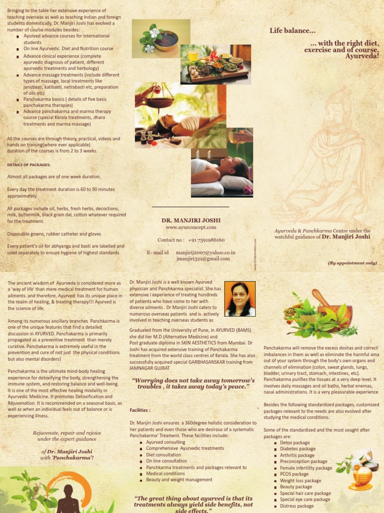 Brochure | PDF | Ayurveda | Clinical Medicine, image size:768x1024