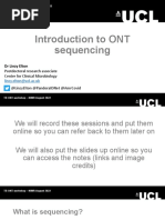 Introduction To Sequencing and ONT DR Linzy Elton