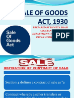 The Sale of Goods Act-1930