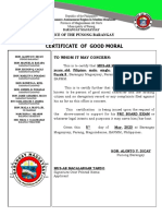 Certificate of Good Moral - 2023