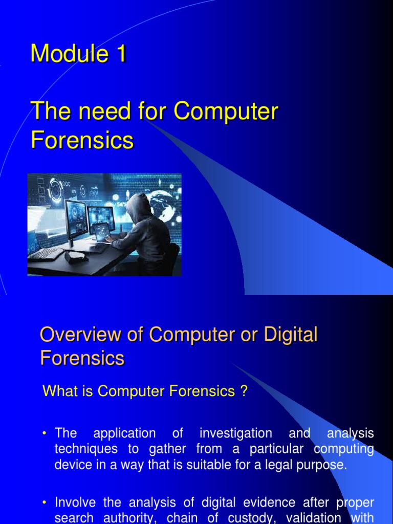 The Need For Computer Forensics-New | PDF | Cybercrime | Computer Forensics