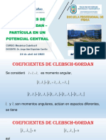 Sesión 10 Coeficientes de Clebsch-Gordan - Partícula en Un Potencial Central