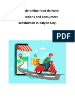 To Study Online Food Delivery Applications and Customer Satisfaction Consumer Satisfaction in Kalyan City