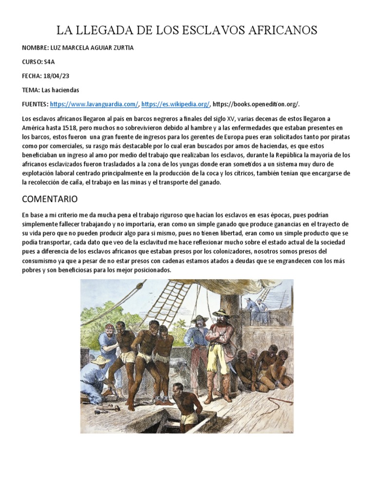 Llegada de esclavos africanos a Ecuador | PDF | Viajes y turismo | Historia