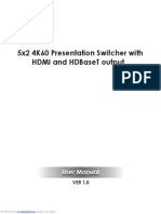 5X2 4K60 Presentation Switcher With Hdmi and Hdbaset Output: Downloaded From Manuals Search Engine