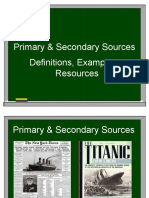 Primary Secondary Sources