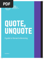 LBU Quote Unquote-A Guide To Harvard Referencing (2019)