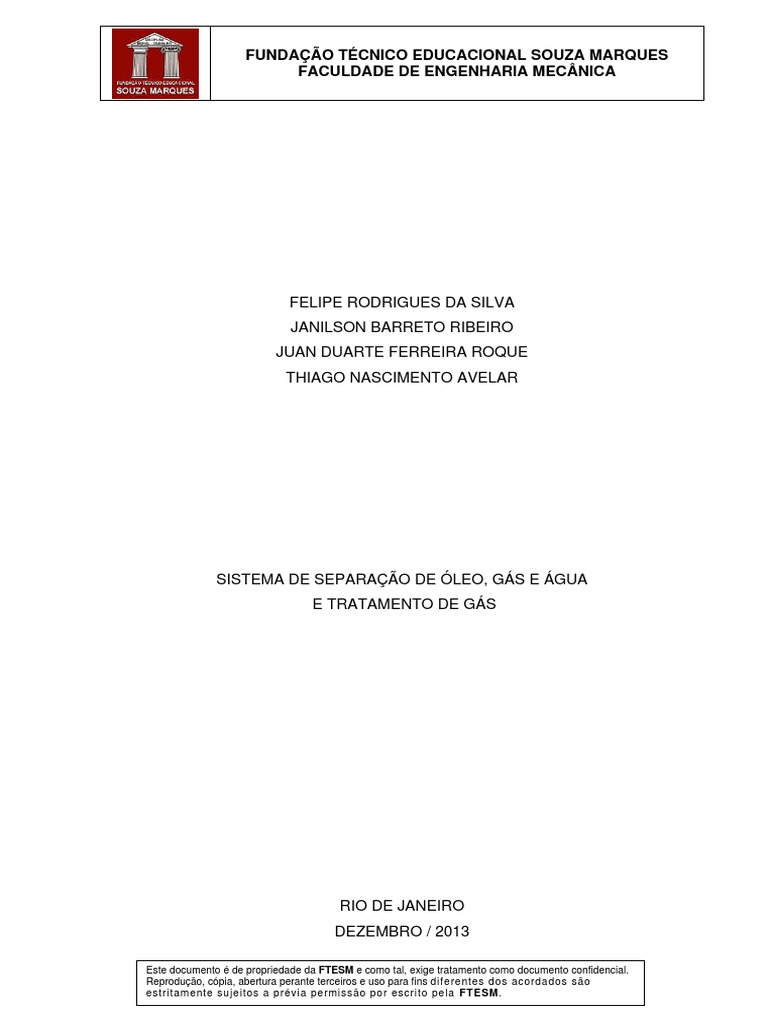 Sistema de separacao de oleo gas e agua pdf engenharia petr leo