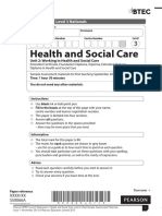 Sample Assessment Material Unit 2 Working in Health and Social Care