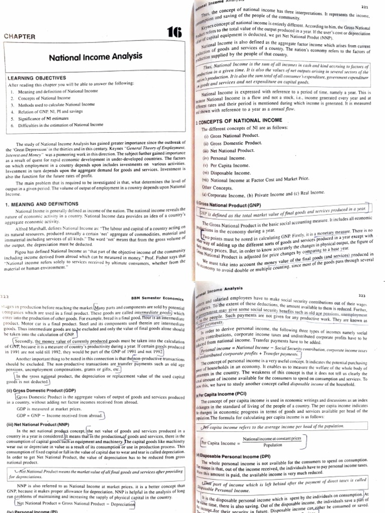 UNIT 5 - National Income, Accounting & Public Finance (ME) | PDF ...
