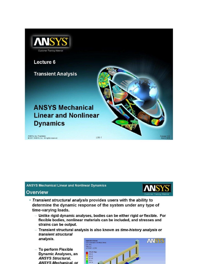 Transient Structural Ansys Workshop | PDF