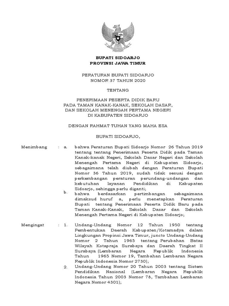 Perbup 37 TH 2020 | PDF | Bisnis | Pengelolaan Keuangan & Uang