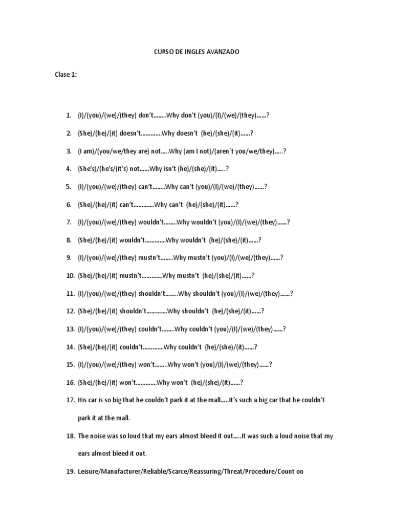 Curso De Ingles Avanzado Download Free Pdf Linguistics Linguistic