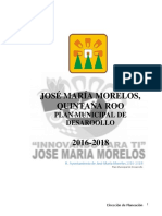 José María Morelos, Quintana Roo: Plan Municipal de Desaroollo