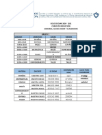 Grupo 1 Horarios y Claves