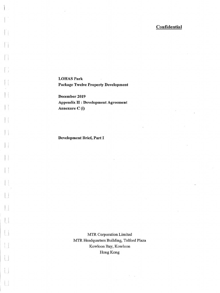 DA - Annex C (I) - Development Brief (Part I) | PDF