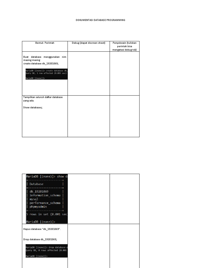 Dokumentasi Database Programming | PDF