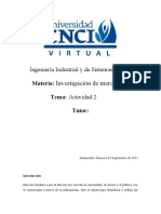 Actividad 2 Investigación de Mercados I