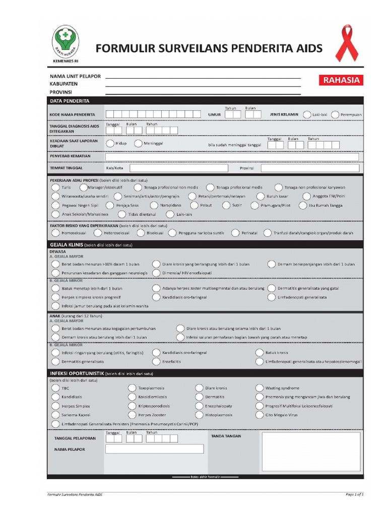 Form Surveilans | PDF