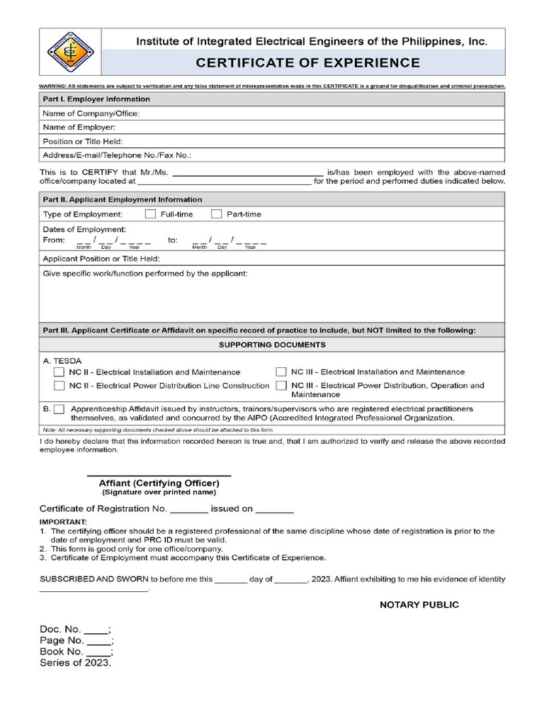 Rme Certi of Expi | PDF