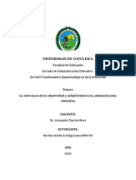 La Relevancia de La Objetividad y Subjetividad en La Administración Educativa