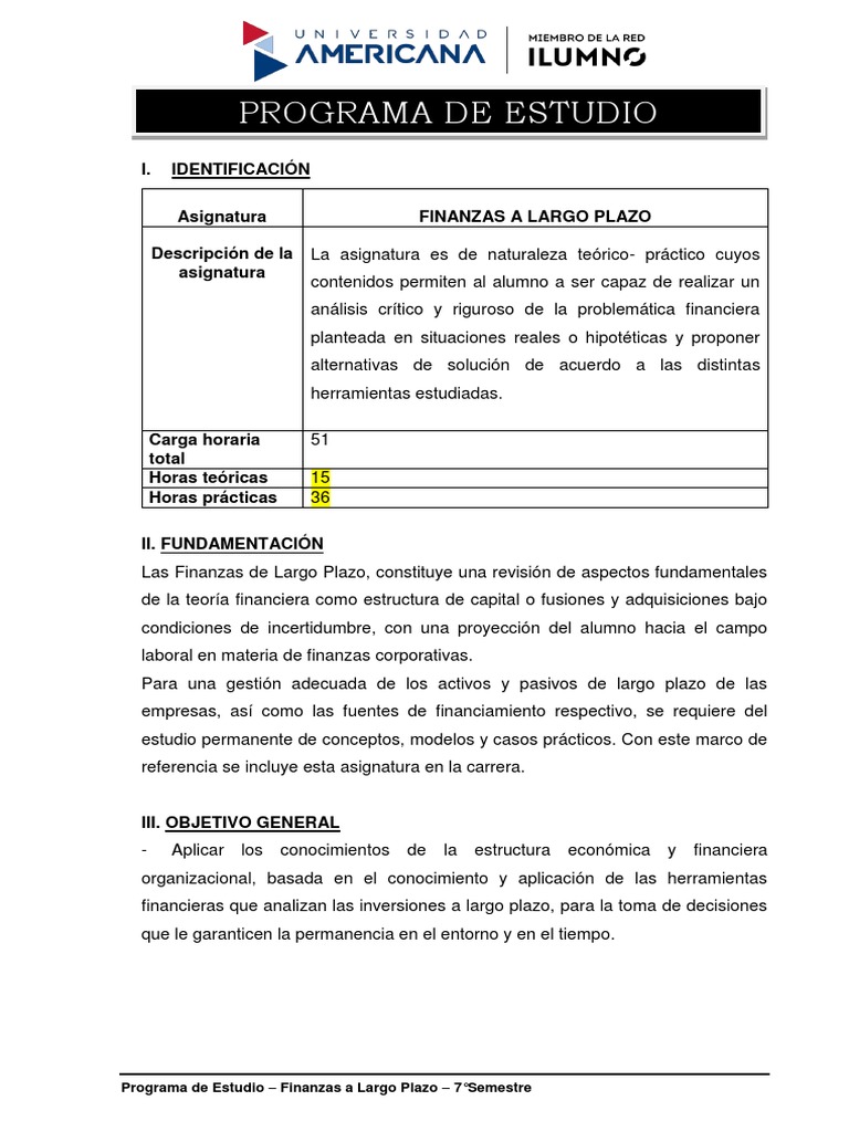 Finanzas Largo Plazo | PDF | Economias