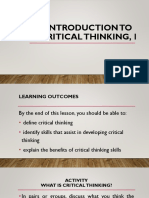 What Is Critical Thinking 1