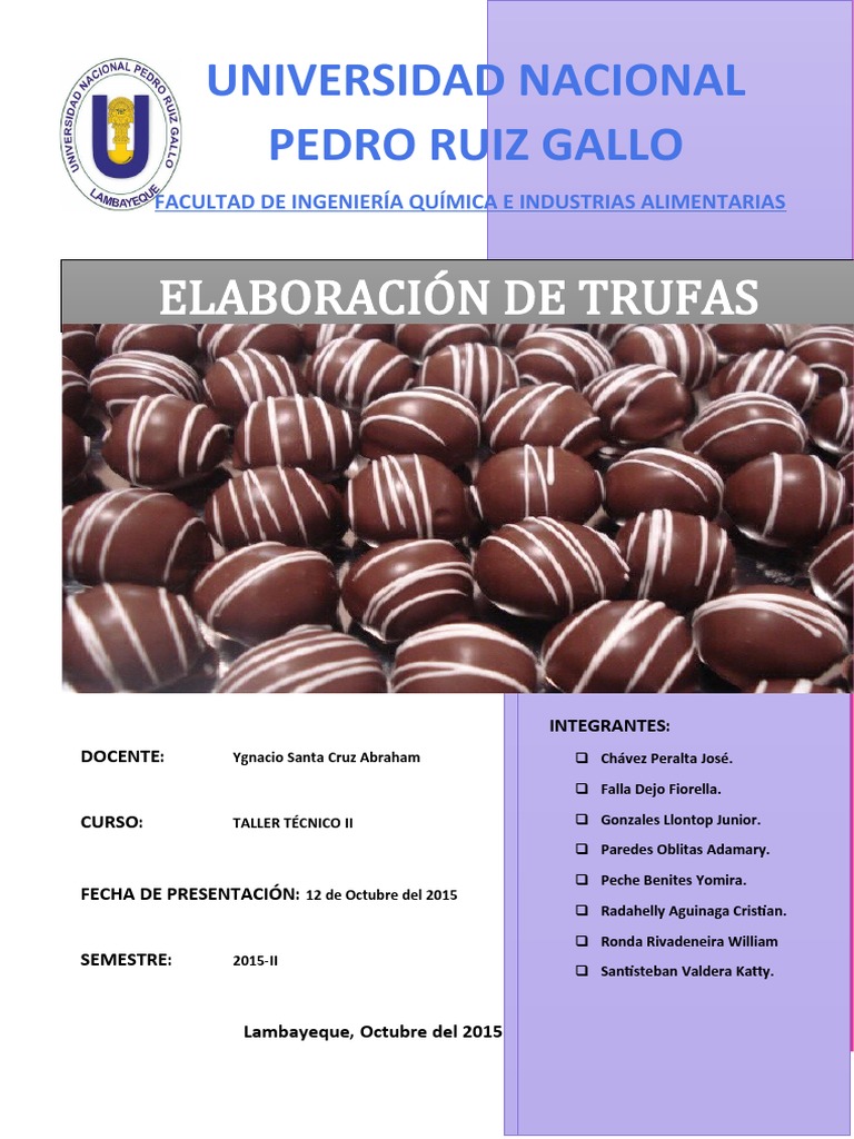 Elaboracion De Trufas Pdf Chocolate Lactoso
