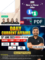 20th June 2023 Current Affairs by Kapil Kathpal (Bilingual)
